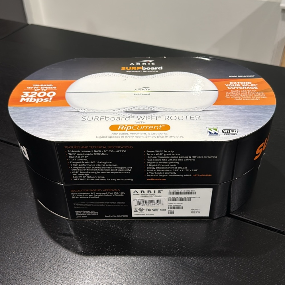 ARRIS Surfboard Ac3200 Wi-Fi Router with RipCurrent Using G.hn (SBR-AC3200P) - Picture 8 of 8